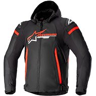ALPINESTARS ZACA WATERPROOFS, black/red/white, 2024, size 2XL - Motorcycle Jacket