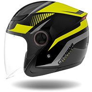 CASSIDA Reflex, black/yellow fluo/grey, size 4.5 mm S (55 to 56 cm) - Motorbike Helmet