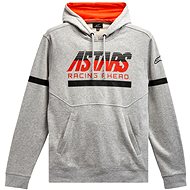 ALPINESTARS Club Hoodie, grey/black/red, size XL - Sweatshirt