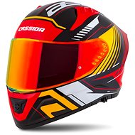 CASSIDA Aero Drome 2025, black met. /orange/red/white, sizing. XS - Motorbike Helmet