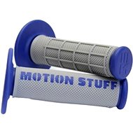 MOTION STUFF motocross grips supersoft grey/blue - Motorbike Grips