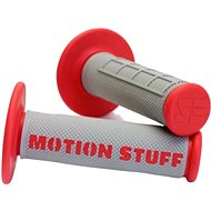 MOTION STUFF motocross grips supersoft grey/red - Motorbike Grips