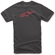 ALPINESTARS T-shirt AGELESS CLASSIC TEE short sleeves, black/red, size 4.5 mm, w/r. M - T-Shirt