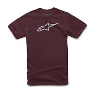 ALPINESTARS T-shirt AGELESS CLASSIC TEE, crimson/light blue, sized 3.5 mm. S - T-Shirt