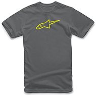 ALPINESTARS T-shirt AGELESS CLASSIC, grey/yellow fluo, sized 2.5 mm. S - T-Shirt