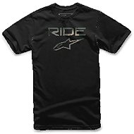ALPINESTARS T-shirt RIDE 2.0 CAMO TEE short sleeves, black, sized 1.5 mm. S - T-Shirt