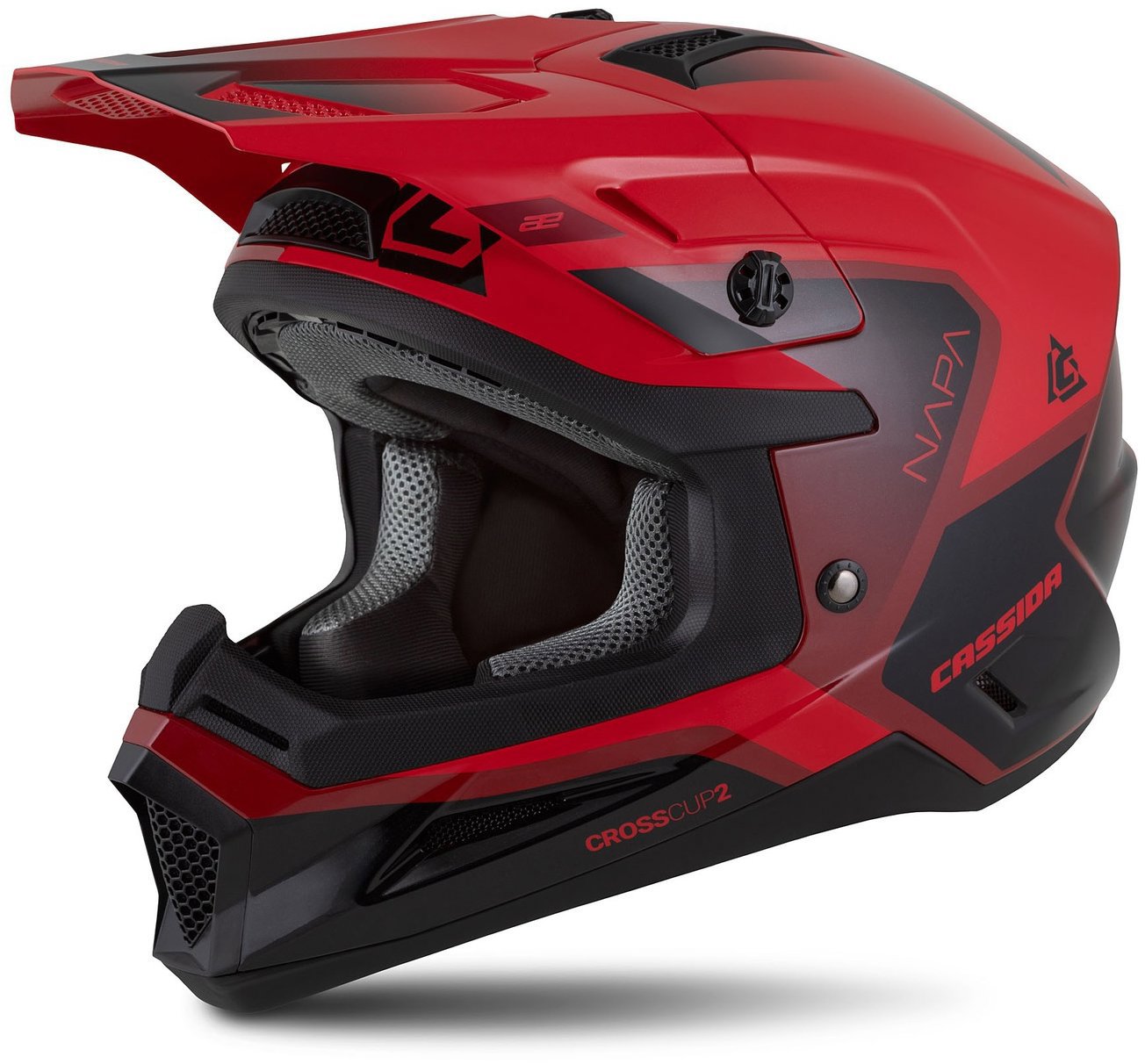 CASSIDA Helmet Cross Cup 2 Napa red pearl/purple/black 2025, sg. S - Motorbike Helmet