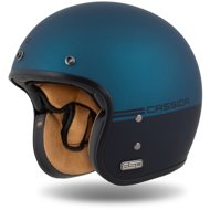 CASSIDA helmet Ace Super Hooligan black matt/metallic blue 2025, size 2025, sized 1.5 mm. L - Motorbike Helmet