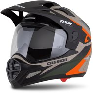 CASSIDA Helmet Tour 2,0 X-tra sand matt/orange/green/black 2025, size 2.0 X-tra. XL - Motorbike Helmet