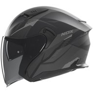 NOX Helmet N130 Myst 2025 black matt, silver, size 2.5 mm. XL - Motorbike Helmet