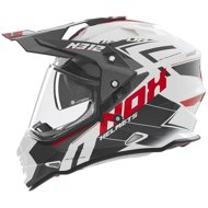 NOX Helmet N312 Vapor 2025 white, black, red, size 2.5 mm. L - Motorbike Helmet
