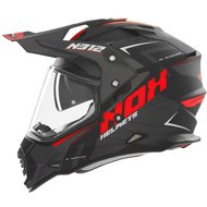 NOX Helmet N312 Vapor 2025 black matt, red, size 2XL - Motorbike Helmet