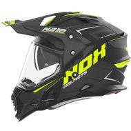 NOX Helmet N312 Vapor 2025 black matt, yellow, size 2XL - Motorbike Helmet