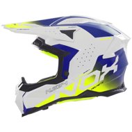 NOX helmet N634 2025 white, blue, yellow fluo - Motorbike Helmet