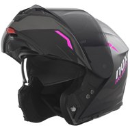NOX Helmet N968 Ultra 2025 black matt, pink, size 2.5 mm. S - Motorbike Helmet