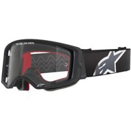 ALPINESTARS brýle SUPERTECH CORP 2025, černá/šedá, čiré plexi - Motorcycle Glasses