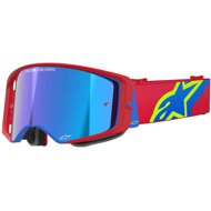 ALPINESTARS goggles SUPERTECH CORP 2025, red/blue, mirrored silver plexi - Motorcycle Glasses