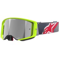 ALPINESTARS SUPERTECH CORP 2025 goggles, yellow fluo/red, mirrored silver plexi - Motorcycle Glasses