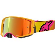 ALPINESTARS goggles SUPERTECH CORP 2025, yellow/pink, mirrored red plexi - Motorcycle Glasses