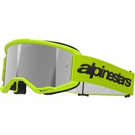 ALPINESTARS VISION 3 WORDMARK 2025 goggles, yellow fluo, mirrored silver plexi - Motorcycle Glasses
