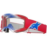 ALPINESTARS VISION 5 CORP 2025 goggles, red/white/blue, clear plexi - Motorcycle Glasses