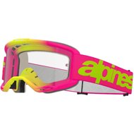 ALPINESTARS VISION 5 WORDMARK 2025 goggles, pink/yellow fluo, clear plexi - Motorcycle Glasses