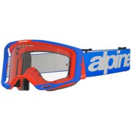 ALPINESTARS VISION 8 WORDMARK 2025 goggles, blue/orange, clear plexi - Motorcycle Glasses