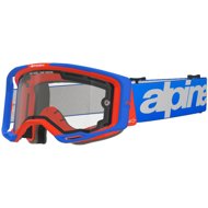 ALPINESTARS VISION 8 WORDMARK 2025 goggles, blue/orange, double antifog clear plexi - Motorcycle Glasses