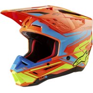 ALPINESTARS Helmet S-M5 ACTION 2, 2025, orange fluo/light blue/yellow fluo, size 2025. M - Motorbike Helmet