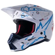 ALPINESTARS Helmet S-M5 ACTION, 2023, white/blue/dark red/black - Motorbike Helmet