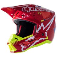 ALPINESTARS Helmet S-M5 ACTION, 2023, red/yellow fluo/white/blue, size 2XL - Motorbike Helmet