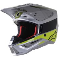 ALPINESTARS Helmet S-M5 BOND, 2023, silver/yellow fluo/green glossy, size 2023 XL - Motorbike Helmet