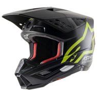 ALPINESTARS Helmet S-M5 COMPASS, 2023, matte black/ fluo yellow - Motorbike Helmet