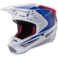 ALPINESTARS Helmet S-M5 HONDA collection, 2025, white/blue/red, size 2025. M - Motorbike Helmet