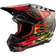 ALPINESTARS Helmet S-M5 RASH, 2025, dark grey/fluo red, size 2025, w. L - Motorbike Helmet