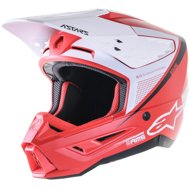 ALPINESTARS Helmet S-M5 RAYON, 2023, red/white/black matt - Motorbike Helmet