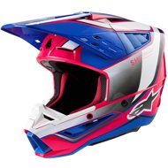 ALPINESTARS Helmet S-M5 SAIL, 2025, white/pink/blue - Motorbike Helmet