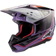 ALPINESTARS Helmet S-M5 SAIL, 2025, purple/black/silver - Motorbike Helmet