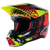 ALPINESTARS Helmet S-M5 SOLAR FLARE, 2023, yellow fluo/red fluo/black, size 2023 XS - Motorbike Helmet