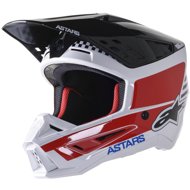 ALPINESTARS Helmet S-M5 SPEED, 2023, white/dark blue/red gloss, size 2XL - Motorbike Helmet