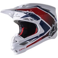 ALPINESTARS Helmet SUPERTECH S-M10 CARBON META2, 2023, white/red/blue glossy, size 2023 XL - Motorbike Helmet