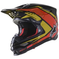 ALPINESTARS Helmet SUPERTECH S-M10 CARBON META2, 2023, black/yellow/orange glossy, size 2023 L - Motorbike Helmet
