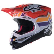 ALPINESTARS helmet SUPERTECH S-M10 edition TROY LEE DESIGNS, 2023, orange/yellow/purple/white/black, - Motorbike Helmet