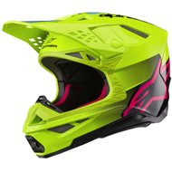 ALPINESTARS Helmet SUPERTECH S-M10 UNITE, 2025, yellow fluo/black/pink, size 2025 M - Motorbike Helmet