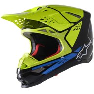 ALPINESTARS Helmet SUPERTECH S-M8 FACTORY, 2023, black/yellow fluo/blue glossy, size 2023. XL - Motorbike Helmet