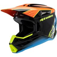 ALPINESTARS Helmet S-M3 FRAY, children's (black/orange fluo/yellow fluo/turquoise) size S - Motorbike Helmet