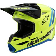 ALPINESTARS Helmet S-M3 RADIUM, children's 2025, yellow fluo/black/blue, size 2025 L - Motorbike Helmet