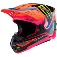 ALPINESTARS helmet SUPERTECH S-M10 edition HAIDEN DEEGAN 2025, orange fluo/purple/pink, size 5.5 mm, - Motorbike Helmet