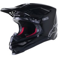 ALPINESTARS helmet SUPERTECH S-M10 SOLID, black glossy carbon/gray, size 5.5 mm. M - Motorbike Helmet