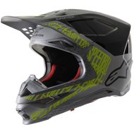 ALPINESTARS helmet SUPERTECH S-M8 TRIPLE, grey/yellow fluo/black, size 2XL - Motorbike Helmet